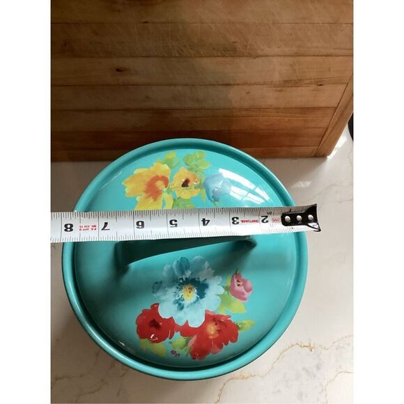 Pioneer Woman Breezy Blossoms Stoneware Potato Keeper 9.5” - Picture 9 of 9